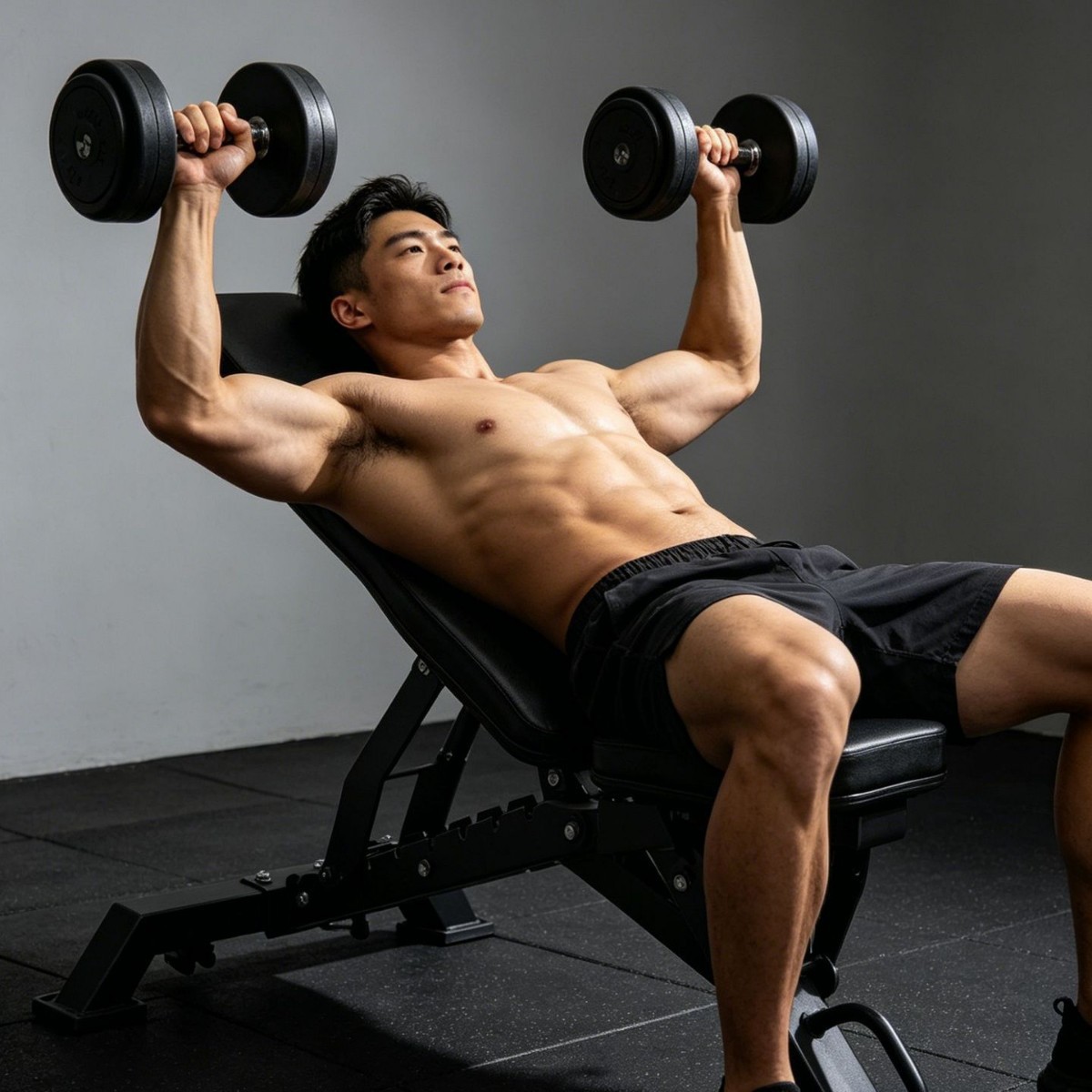Home Gym Foldable - 多機能折りたたみ式ウェイトホームジムワークアウトベンチ、調整可能な傾斜・下降機能付きフィットネスチェア、ダンベルプレスやフライエクササイズに最適