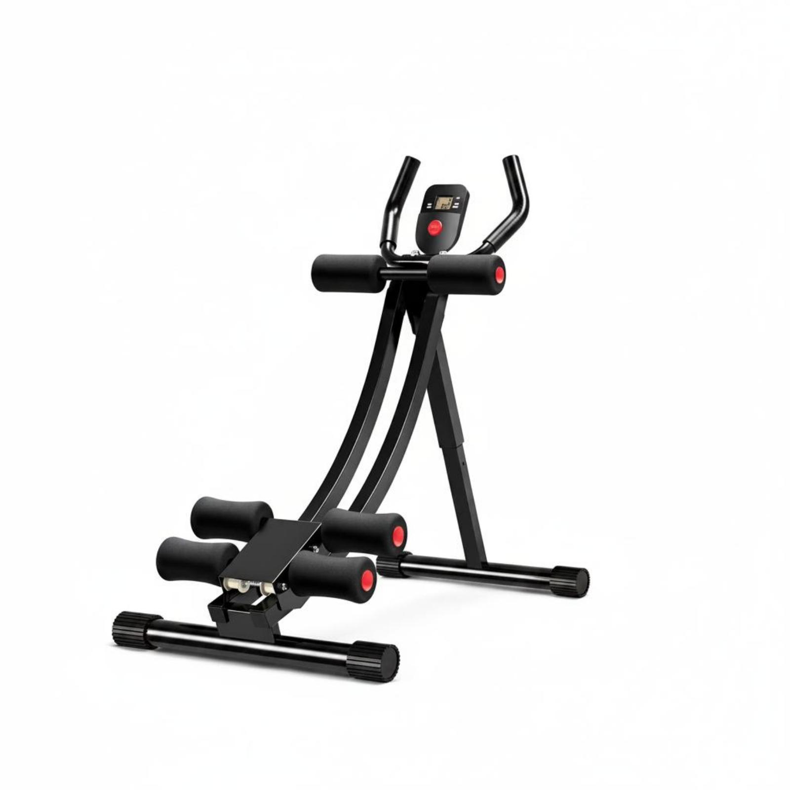 Home Gym Foldable - コンパクトな腹筋トレーニングマシン。折りたたみ式で、自宅でのジムトレーニングに最適。床に置いて使用可能。
