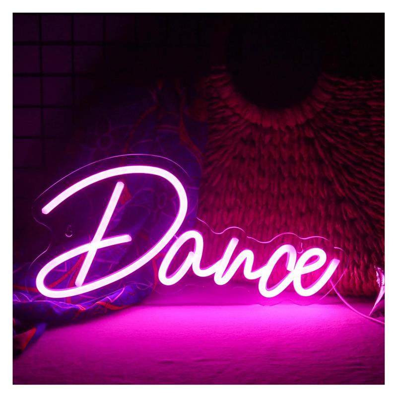 Home Gym Wallpaper - ダンスネオンサイン ピンクライト ダンスルーム装飾 バー ライブミュージック クラブ