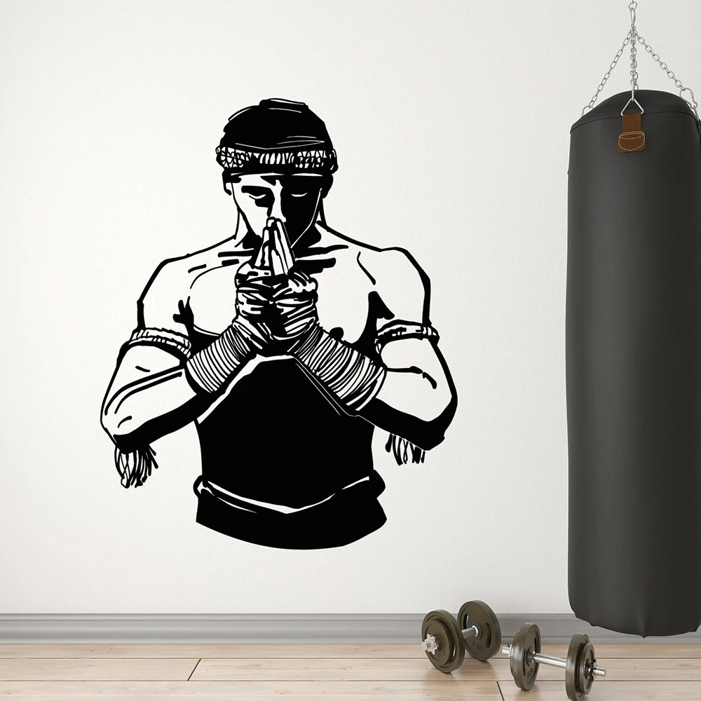Home Gym Wallpaper - ビニールウォールステッカー,Mma IMORファイターデカール,ジム用,消火,装飾,ラル取り外し用,a480