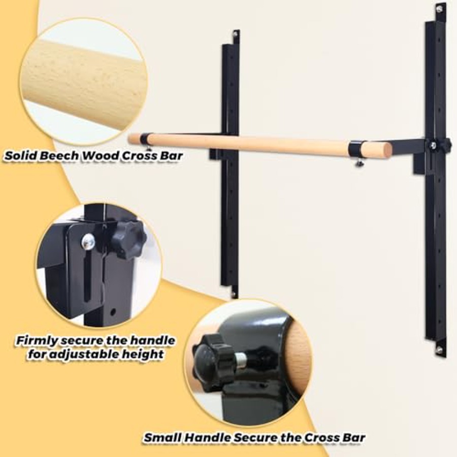 壁掛けバレエバー 4フィート/5フィート 高さ調節可能 折り - Home Gym Foldable のレビューと価格