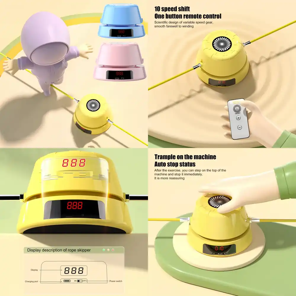 WAP01 スマート電動縄跳びマシン 自動ジャンプカウンター - Home Gym For Kids のレビューと価格