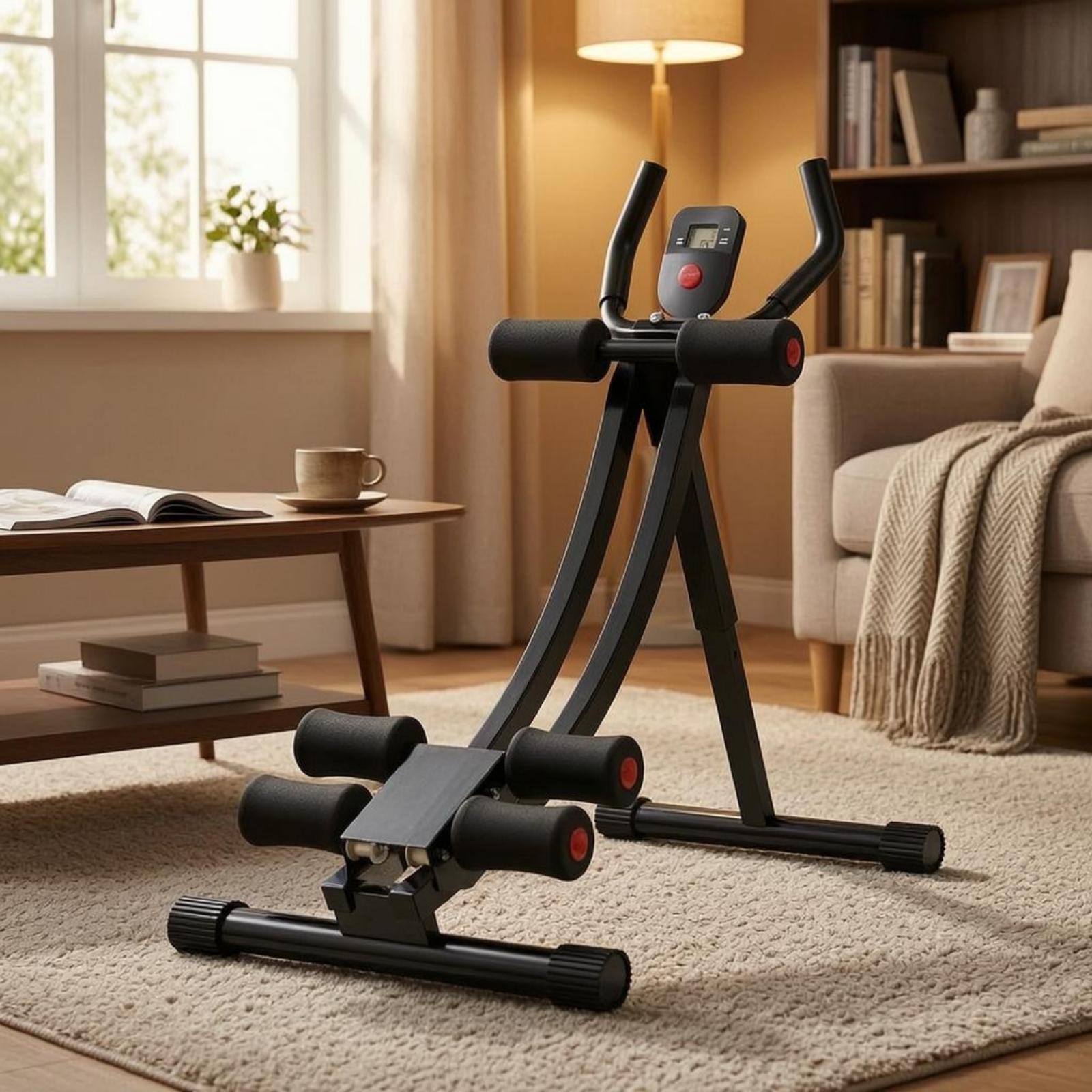 コンパクトな腹筋トレーニングマシン。折りたたみ式で、自宅での - Home Gym Foldable のレビューと価格