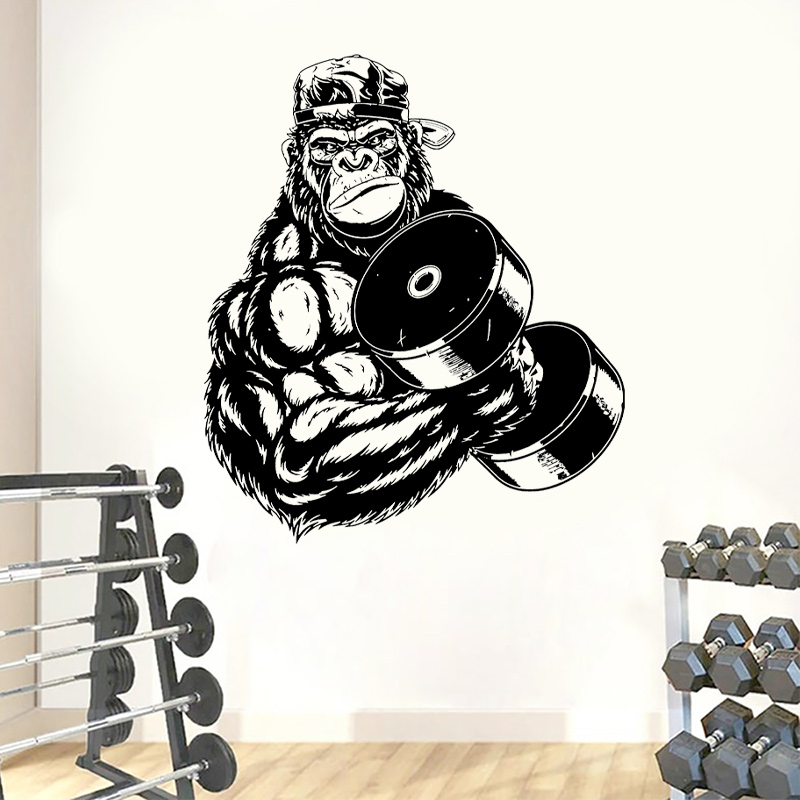 ゴリラボディービルダージムフィットネス壁デカールショー強い強 - Home Gym Interior Design のレビューと価格
