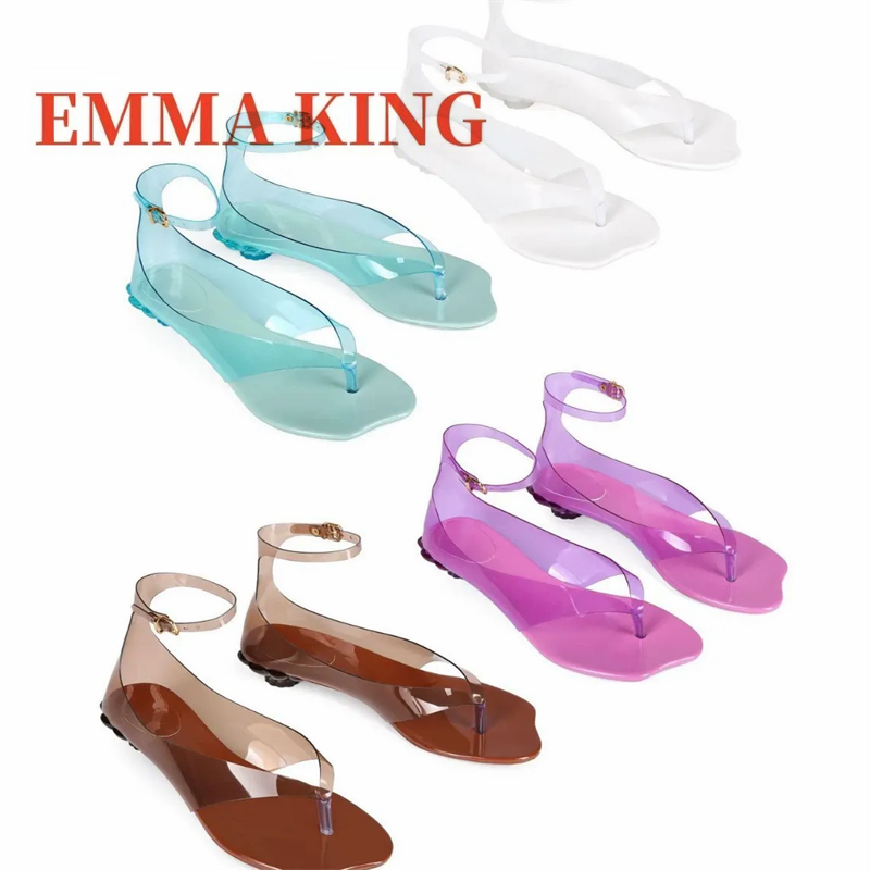 女性用Tバックジェリーサンダル、2026年新作クリアPVCサ - Ankle Strap Attachment のレビューと価格