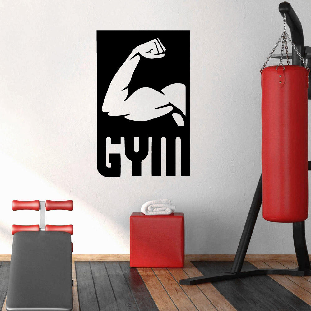 カラフルなPVCフィットネスステッカー,壁の装飾,自然芸術, - Home Gym Wallpaper のレビューと価格