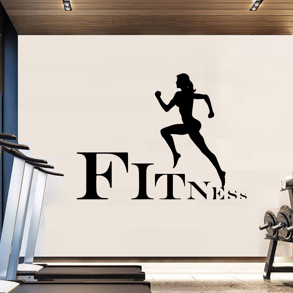 カラフルなPVCフィットネスステッカー,壁の装飾,自然芸術, - Home Gym Wallpaper のレビューと価格