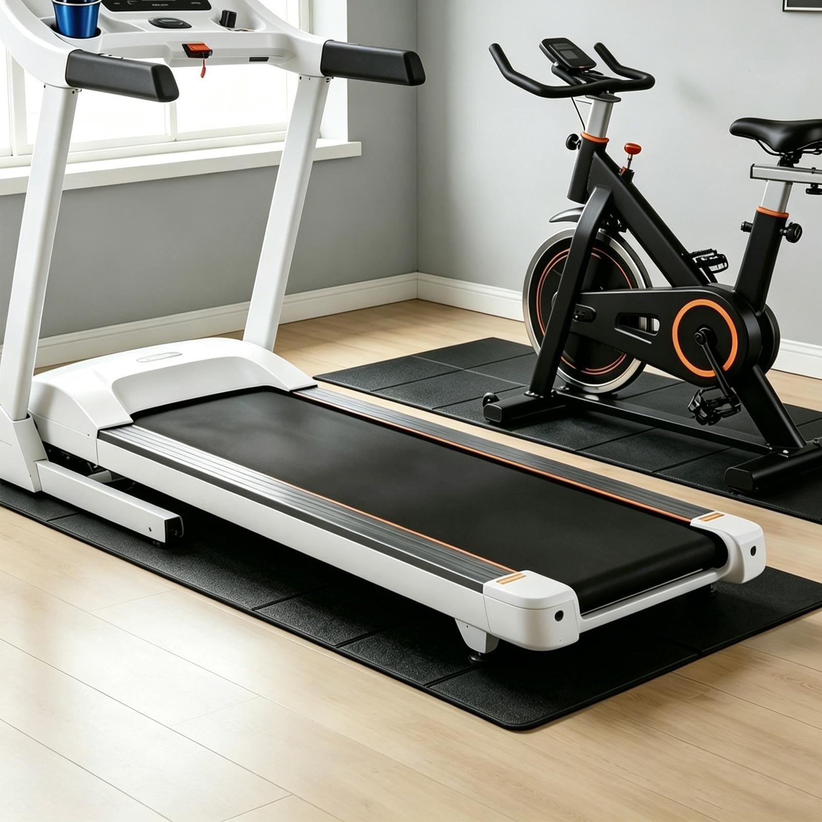 トレッドミルマットの下に置く、頑丈な防水折りたたみ式トレッド - Home Gym Foldable のレビューと価格