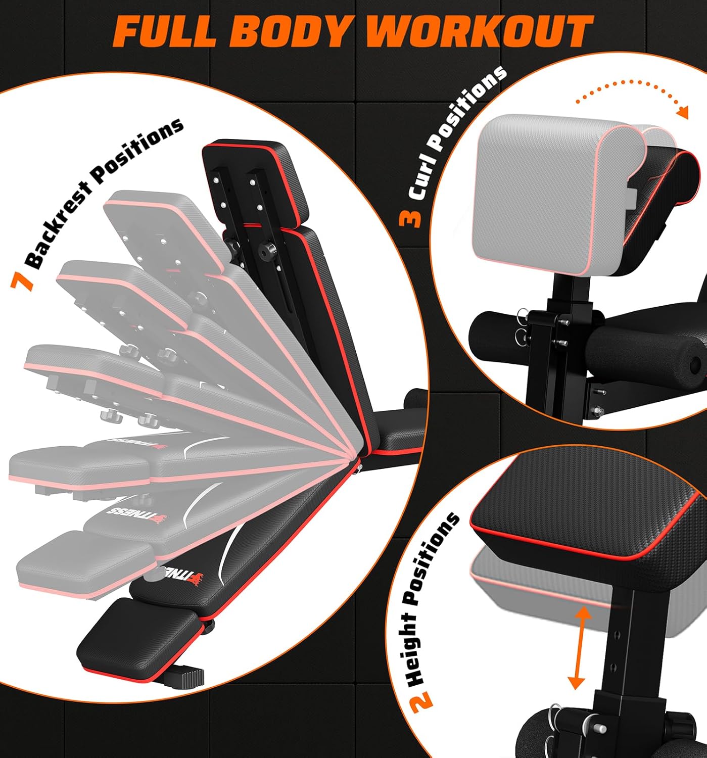 ホームジム折りたたみ式ウェイトベンチ、合金素材、シルバーカラ - Home Gym Foldable のレビューと価格
